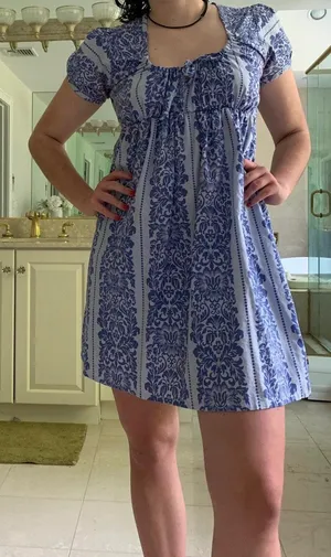 Sis Boom Blue Patterned Dress thumbnail 1
