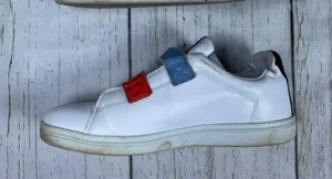 Goats The 005 Leather Sneaker Velcro Straps White Size 8.5 thumbnail 5