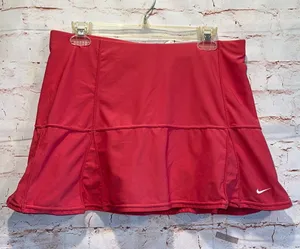 Nike women’s pink tennis skirt skirt pleated medium built in shorts stretch thumbnail 1
