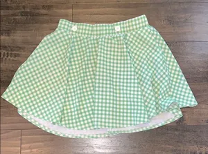 Midnight Hour Green Gingham Pocket Mini Skirt thumbnail 1