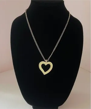 Limited Too Blue Enamel Heart Pendant Necklace Vintage Y2K Deadstock NLM Girls thumbnail 1