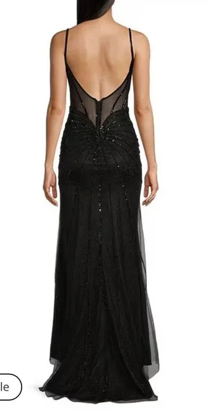 Black Slit Prom Dress thumbnail 3