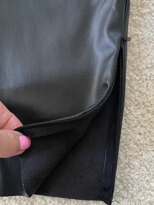 Zara Moto Pants Women’s Size Small Black Faux Leather Skinny Leg High Waist thumbnail 3