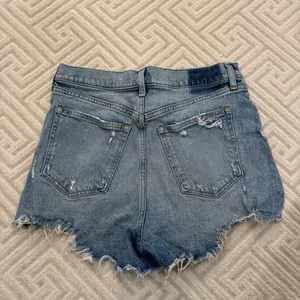 Abercrombie High Rise Distressed Jean Shorts thumbnail 3