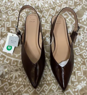 A New Day Dark Brown Pointed Slingback Flats thumbnail 1