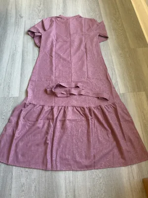 Ilmek Long Pink Dress, Size 42, NWT — Elegant, Long-Sleeve, with Belt thumbnail 8