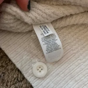​Aerie Cream Waffle Knit Henley Sweater‎ Oversized Button Front Soft Cottagecore thumbnail 6