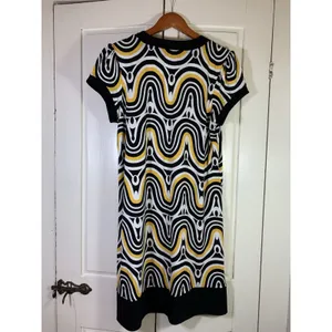 ABS Allen Schwartz Retro Y2K 70s Style Dress Womens Large‎ Square Neck Stretch thumbnail 4