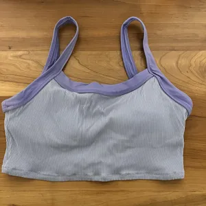 Aerie Women's Ribbed Scoop Padded Bralette Size‎ Medium 2 Shades Of Blue thumbnail 1