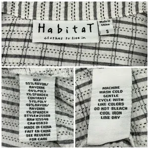 Habitat Clothes To Live In Shirt S Crinkle Crepe Top‎ Asymmetrical Lagenlook thumbnail 7