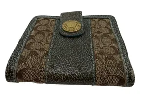 Coach Signature C Blue Leather Bifold Wallet thumbnail 1