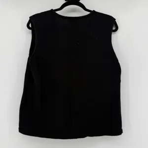 Southern Lady Vintage Black Bird Embroidered Knit Sweater Vest Size M Cardinal‎ thumbnail 8