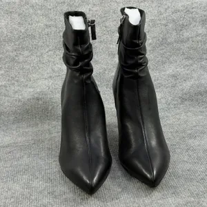 Bella Vita Size-6W~Woman Danielle Leather Black Slouch Ankle Booties thumbnail 4
