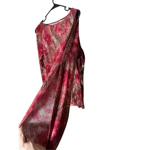 Vintage Rave Y2K Cold Shoulder‎ Paisley Long Sleeve Blouse Size L thumbnail 6