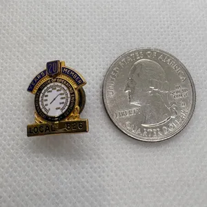 Vintage IUOE Local 826 20 Year Member Pin‎ Bastian Bros Gold Tone Enamel Union thumbnail 4