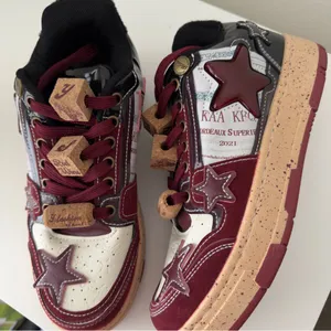 Red Wine Star Unisex Burgundy Red Fashion Skate Sneakers Men 5.5. Women 7 thumbnail 9