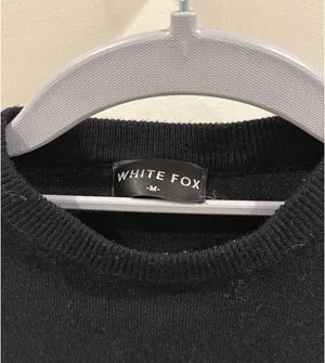 White Fox Black cropped sweater thumbnail 2