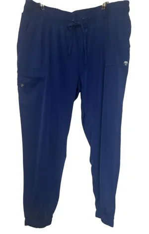 HH Works Healing Hands Women's Jogger Cargo Pants Scrubs Size 1X Petite Navy thumbnail 1