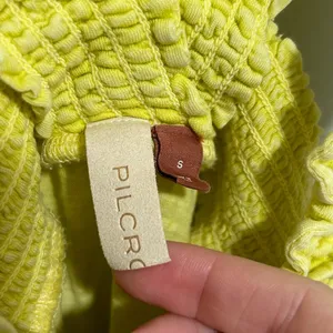 Anthropologie Pilcro Yellow Smocked Tank thumbnail 4