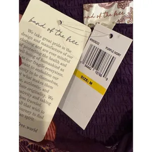 Band Of The Free Shirt Women Medium Purple Floral Puff‎ Sleeve Cropped Top NWT thumbnail 14