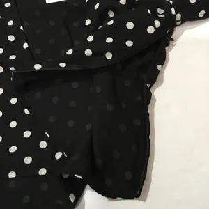 NWT REVOLVE X LIONESS Take the Plunge Polka Dot Top - Black - Medium thumbnail 13