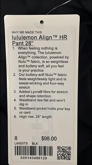 Align HR Lululemon 28" Black thumbnail 3