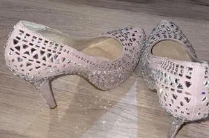 Chinese Laundry Elise sparkle platform heels with silver rhinestone 6 thumbnail 11