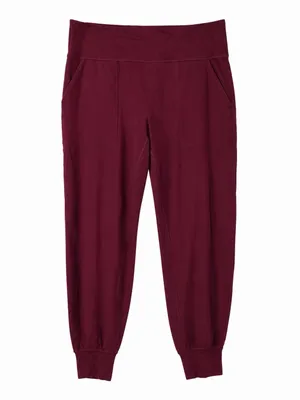 Lululemon Womens Size 8 Burgundy Jogger Pants Stretch Athletic Lounge Pockets thumbnail 3