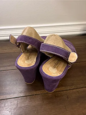 Sundance Purple Suede Slingback Wedge Sandals size 36 thumbnail 4