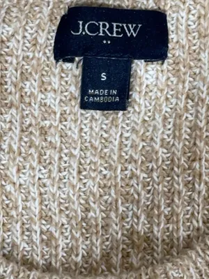 J.Crew Marled Beige Crewneck Knit Sweater Size Small thumbnail 7