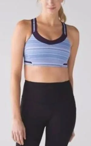 Lululemon Rack Pack Bra Wave Twist size 6 Lilac Caspian Blue / Deep Zinfandel thumbnail 1
