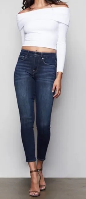 Good American Dark Indigo Ankle Skinny Jeans - Women thumbnail 1