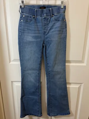 Quince Nina Pull-On Stretch Flare Jeans Laguna Blue Jeans Size XS thumbnail 4
