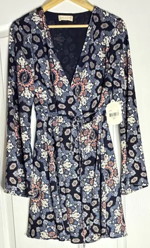 Altar'd State Multicolor Floral Long Sleeve Dress, Medium thumbnail 1