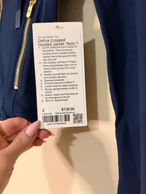 Define Cropped Lululemon Jacket Nulu 2 thumbnail 3