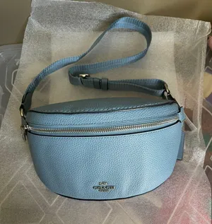 39939 Women's Silver/Slate Peppled Leather Fanny Crossbody Bag Belt Bag thumbnail 1