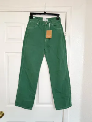 Reformation NWT Green Grass High-Rise Straight‎ Jeans Size 26 thumbnail 2