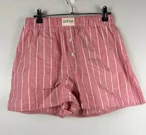 Parke Frill Stripe Boxer Shorts Dark Pink Stripe size medium thumbnail 1