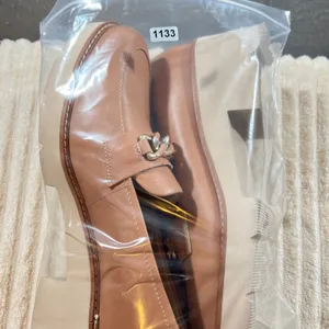 1133|NWOT Naturalizer Darry Leather Platform Chain Lug Sole Loafer Tan Women 12M thumbnail 14