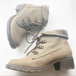 Sporto‎ Size 6 Plaid Cuffed Women’s Ankle Bootie Lace Up thumbnail 1