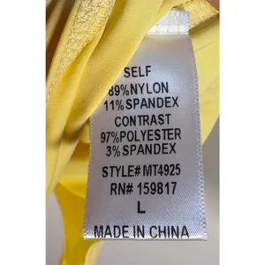 Altar'd State Bodysuit Women L Yellow New Ruffle Off‎ Shoulder thumbnail 5