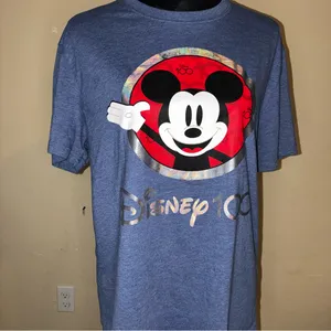 Disney Mickey Mouse Red and Blue Graphic Tee thumbnail 2