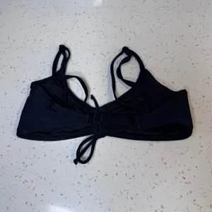 Old Navy Womens Black Cinched Front Tie Bikini Top Adjustable Straps Size‎ Small thumbnail 2