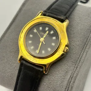 Vintage Gold-tone Embassy Black Dial Women’s Quartz Watch Working thumbnail 3