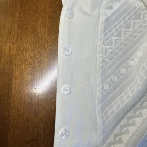 Coldwater Creek Women's White Button Down Blouse - Size L - Textured Rayon Blend thumbnail 11