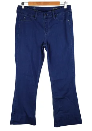 Hot in Hollywood Girlfriend Jeans Women Size M Blue Flare Leg Denim PA629616INV thumbnail 1
