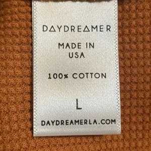 Daydreamer Thermal Crop Long Sleeve Mock Neck Top Orange Womens Large NWT thumbnail 10