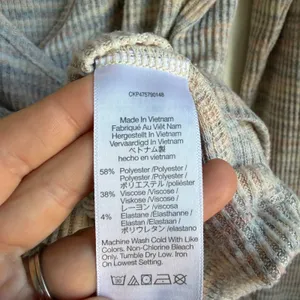 MADEWELL Space-Dye Pastel Faux Wrap Soft Rainbow Long Sleeve Knit Top Womens XL thumbnail 8