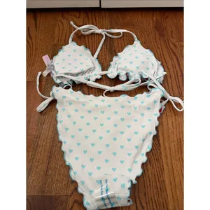 wild fable Red & White Stripe Star Reversable Two-Piece Bikini Size Medium New thumbnail 4