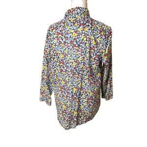 Lauren Ralph Lauren‎ Ditzy Micro Colorful Floral Button Down Shirt Large Office thumbnail 4